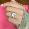 6 Ct Round Moissanite Twine Engagement Ring